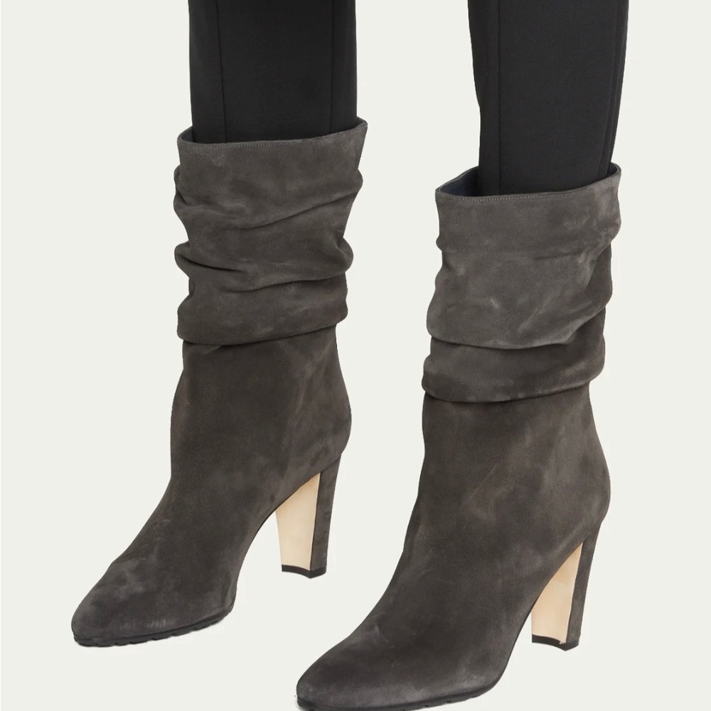 Manolo Blahnik slouchy suede boots, Size 37